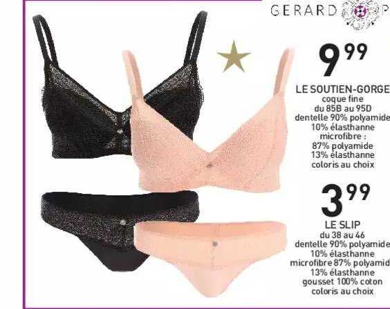 le soutien-gorge, le slip