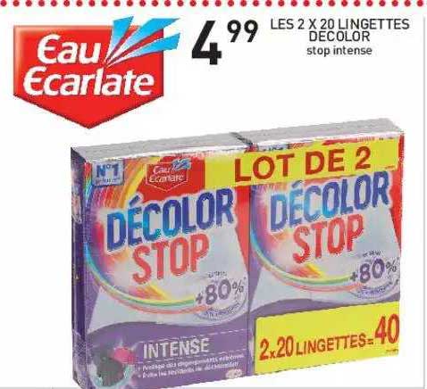 les 2 x 20 lingettes décolor