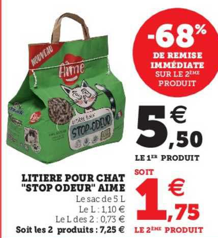 litière pour chat "stop odeur" aimé