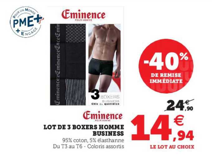 Lot De 3 Boxers Homme Business éminence