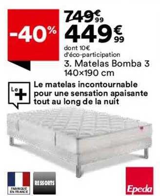 matelas bomba 3 140 x 190 cm epeda