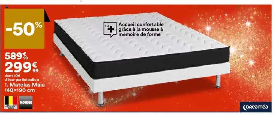 Matelas Maia 140 X 190 Cm Dreaméa
