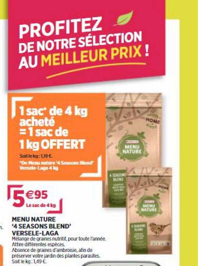 menu nature "4 seasons blend" versele-laga