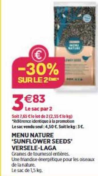 menu nature "sunflower seeds" versele-laga