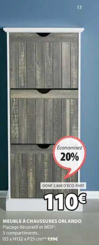 meuble à chaussures orlando