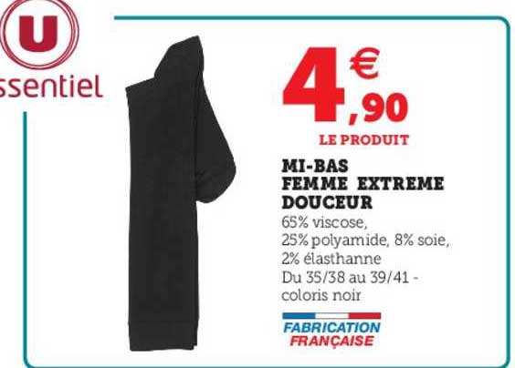 mi-bas femme extrême douceur