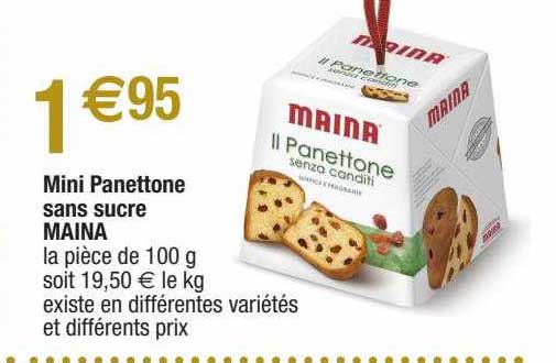 mini panettone sans sucre maina