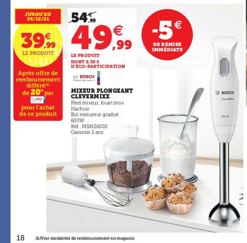 Mixeur Plongeant Clevermixx Bosch