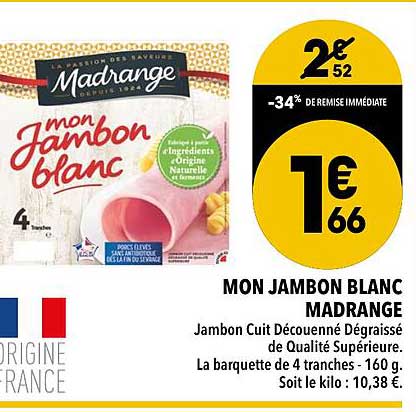mon jambon blanc madrange