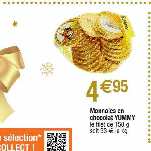 monnaies en chocolat yummy