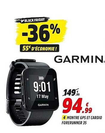 montre gps et cardio forerunner 35 garmin