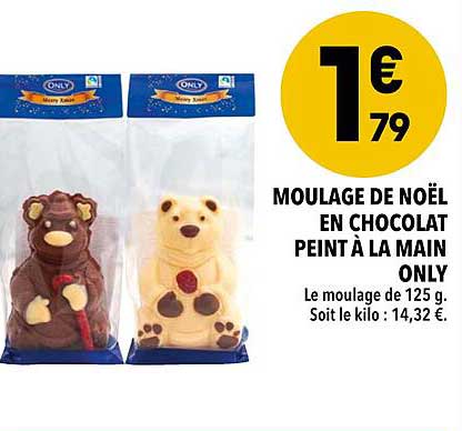 Moulage De Noël En Chocolat Peint à La Main Only