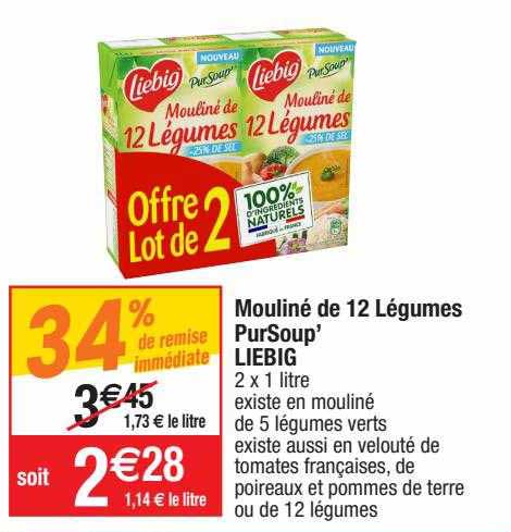 Mouliné De 12 Légumes PurSoup' Liebig
