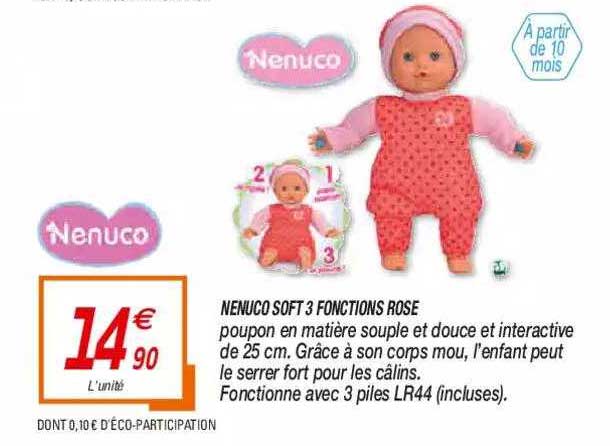 nenuco soft 3 fonctions rose