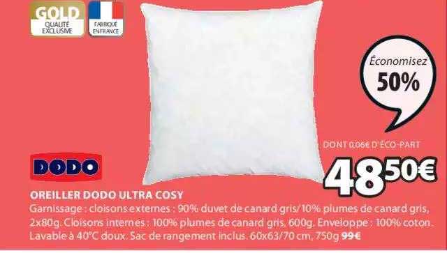 oreiller dodo ultra cozy