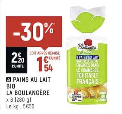 Pains Au Lait Bio La Boulangère