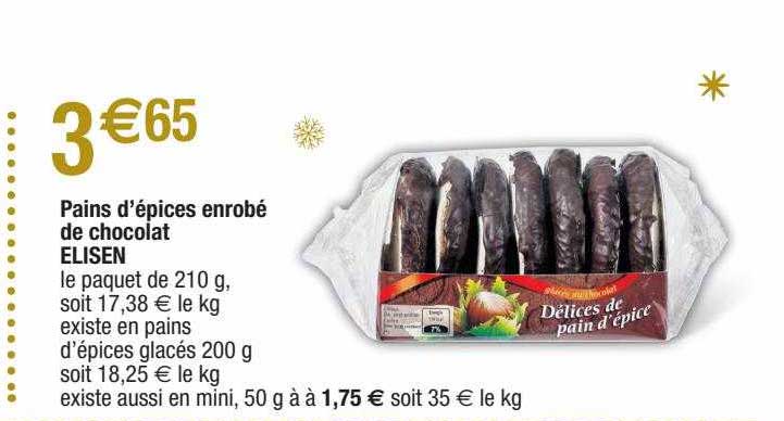pains d'épices enrobé de chocolat elisen