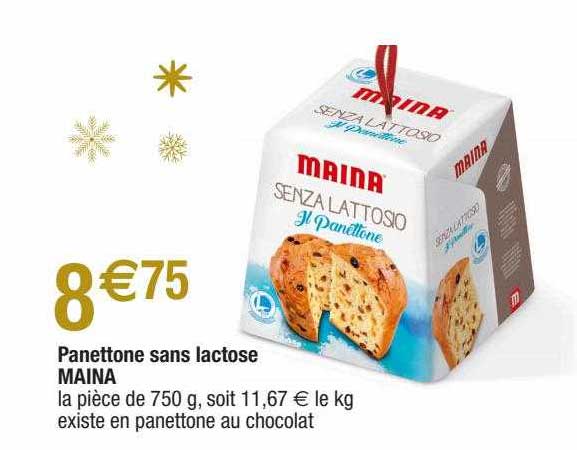 panettone sans lactose maina