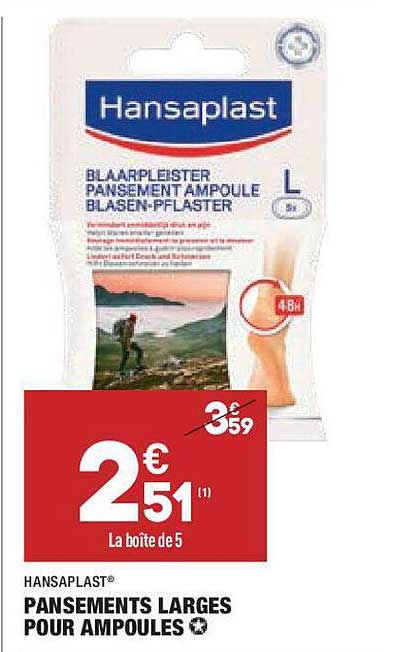 pansements larges pour ampoules hansaplast