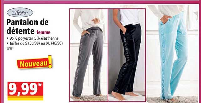 pantalon de détente femme elleNor