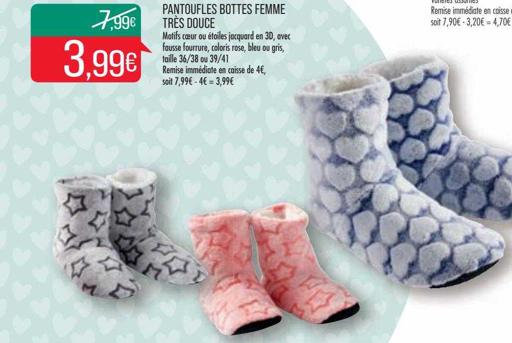 pantoufles bottes femme très douce