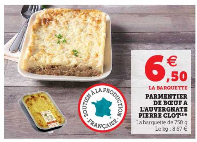 parmentier de bœuf à l'auvergnate pierre clot