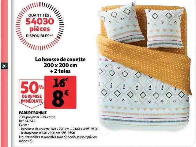 Parure Bonnie : La Housse De Couette 200 X 200 Cm + 2 Taies