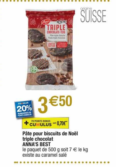 Pâte Pour Biscuits De Noël Triple Chocolat Anna's Best