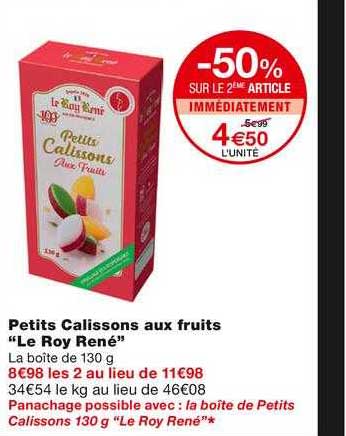 petits calissons aux fruits "le roy rené"