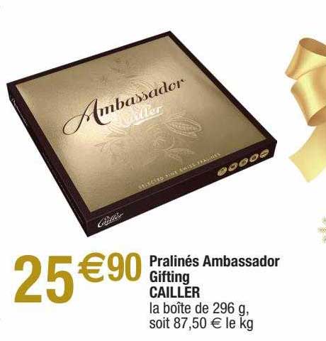 pralinés ambassador gifting cailler