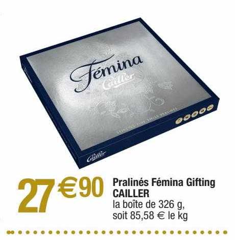 pralinés fémina gifting cailler