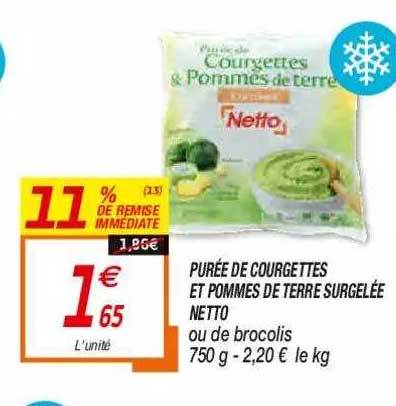Purée De Courgettes Et Pommes Terre Surgelée Netto