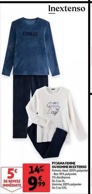 pyjama femme ou homme in extenso