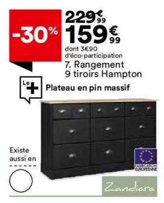 rangement 9 tiroirs hampton