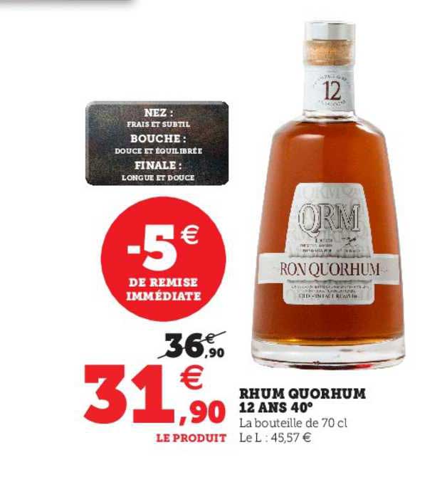 rhum quorhum 12 ans 40°