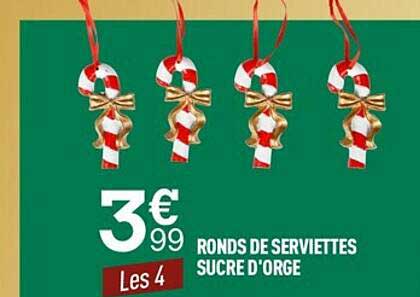 ronds de serviettes sucre d'orge