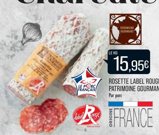 Rosette Label Rouge Patrimoine Gourmand