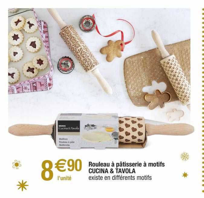 rouleau à pâtisserie à motifs cucina & tavola
