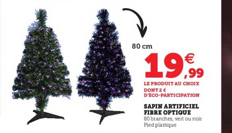 Sapin Artificiel Fibre Optique