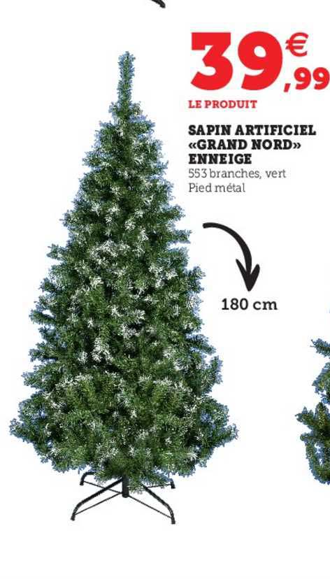 sapin artificiel «grand nord» enneigé