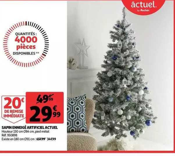 sapin enneigé artificiel actuel