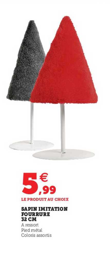 Sapin Imitation Fourrure 32 Cm