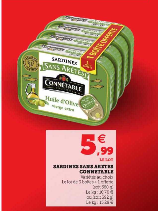 sardines sans arêtes connétable