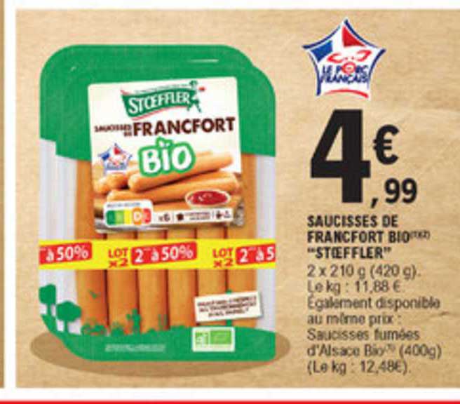 Saucisses De Francfort Bio "stoeffler"