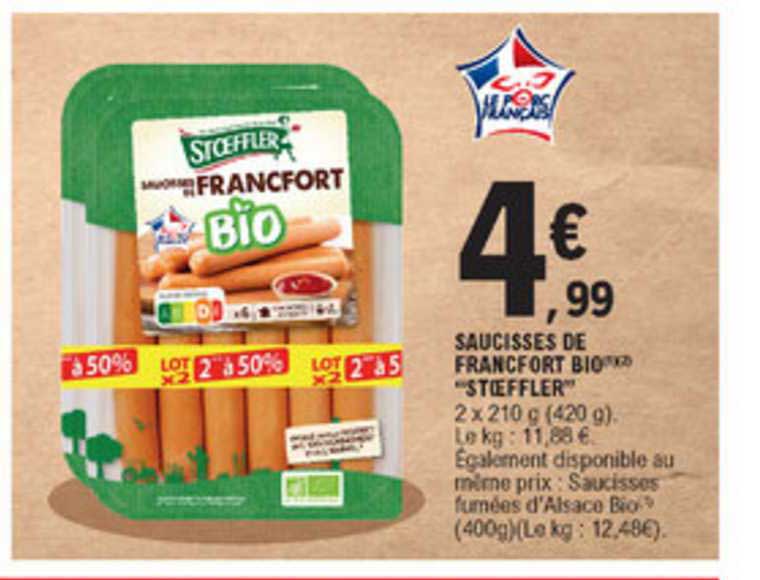 saucisses de francfort bio "stoeffler"