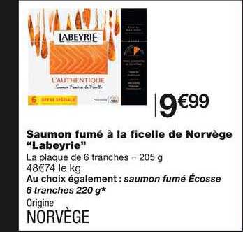 Saumon Fumé à La Ficelle De Norvège "labeyrie