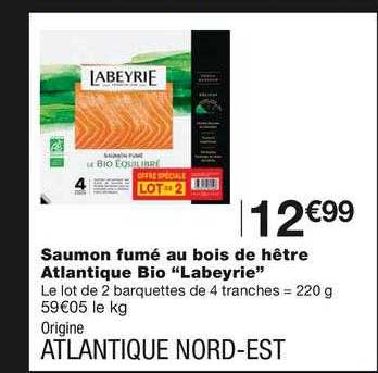 Saumon Fumé Au Bois De Hêtre Atlantique Bio "labeyrie"