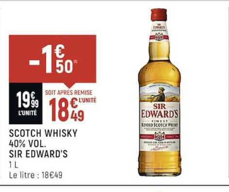 scotch whisky 40% vol. sir edward's