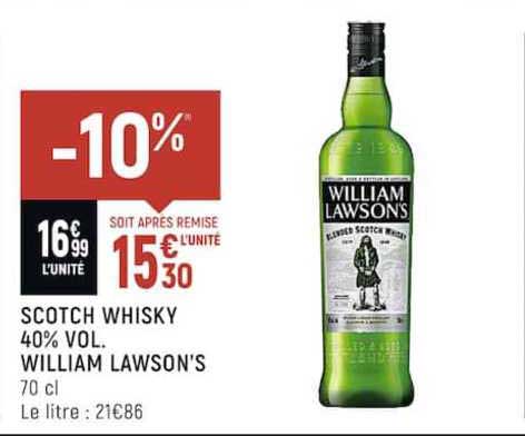 scotch whisky 40% vol. william lawson's