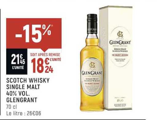 scotch whisky single malt 40% vol. glengrant